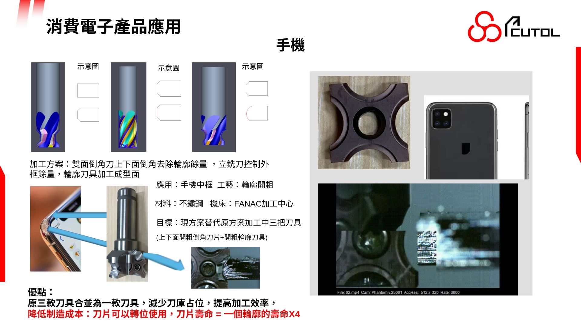 消費電子產品加工特製刀具